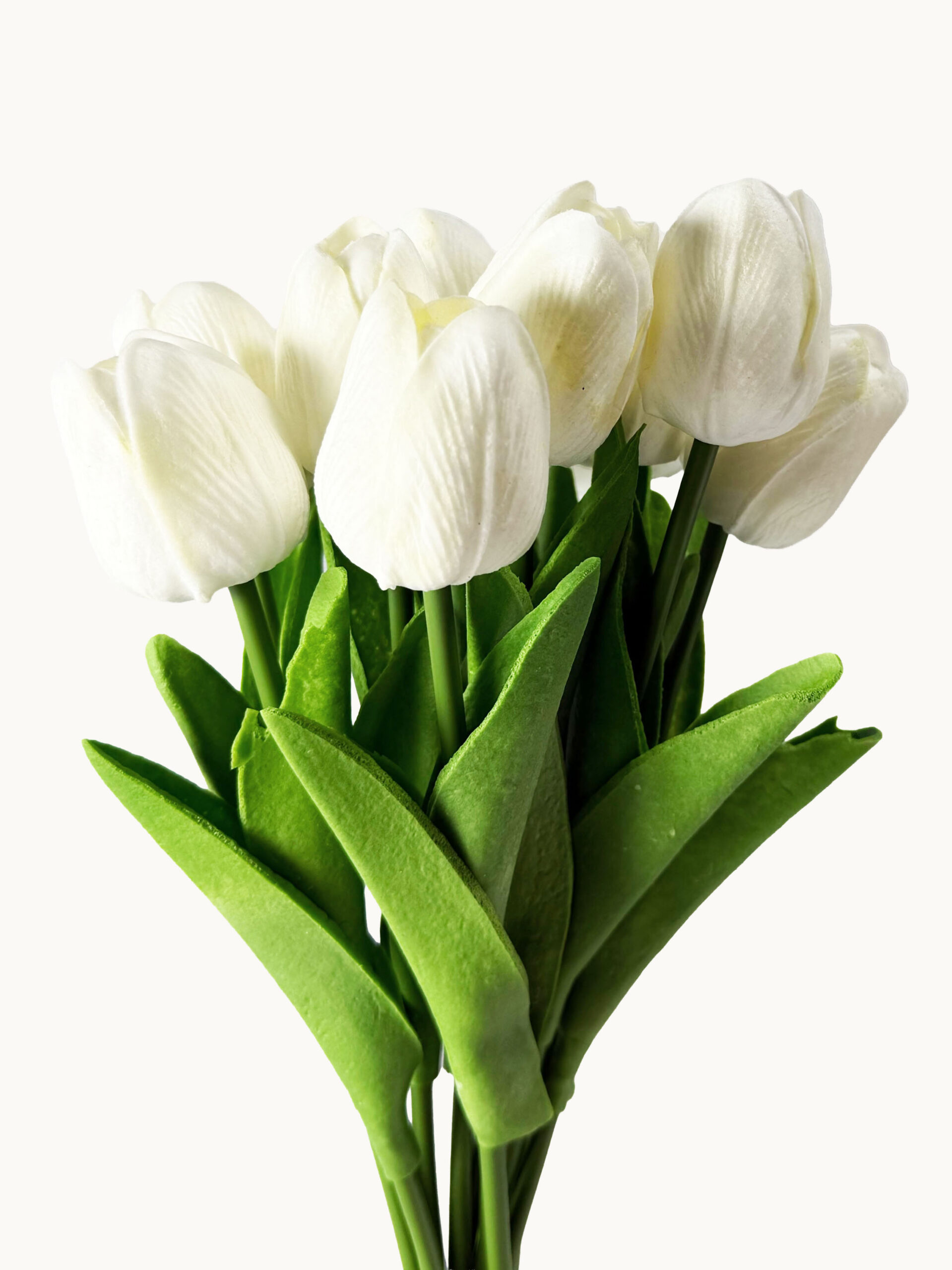 RAMO DE TULIPANES ARTIFICIALES COLOR BLANCO - Image 2