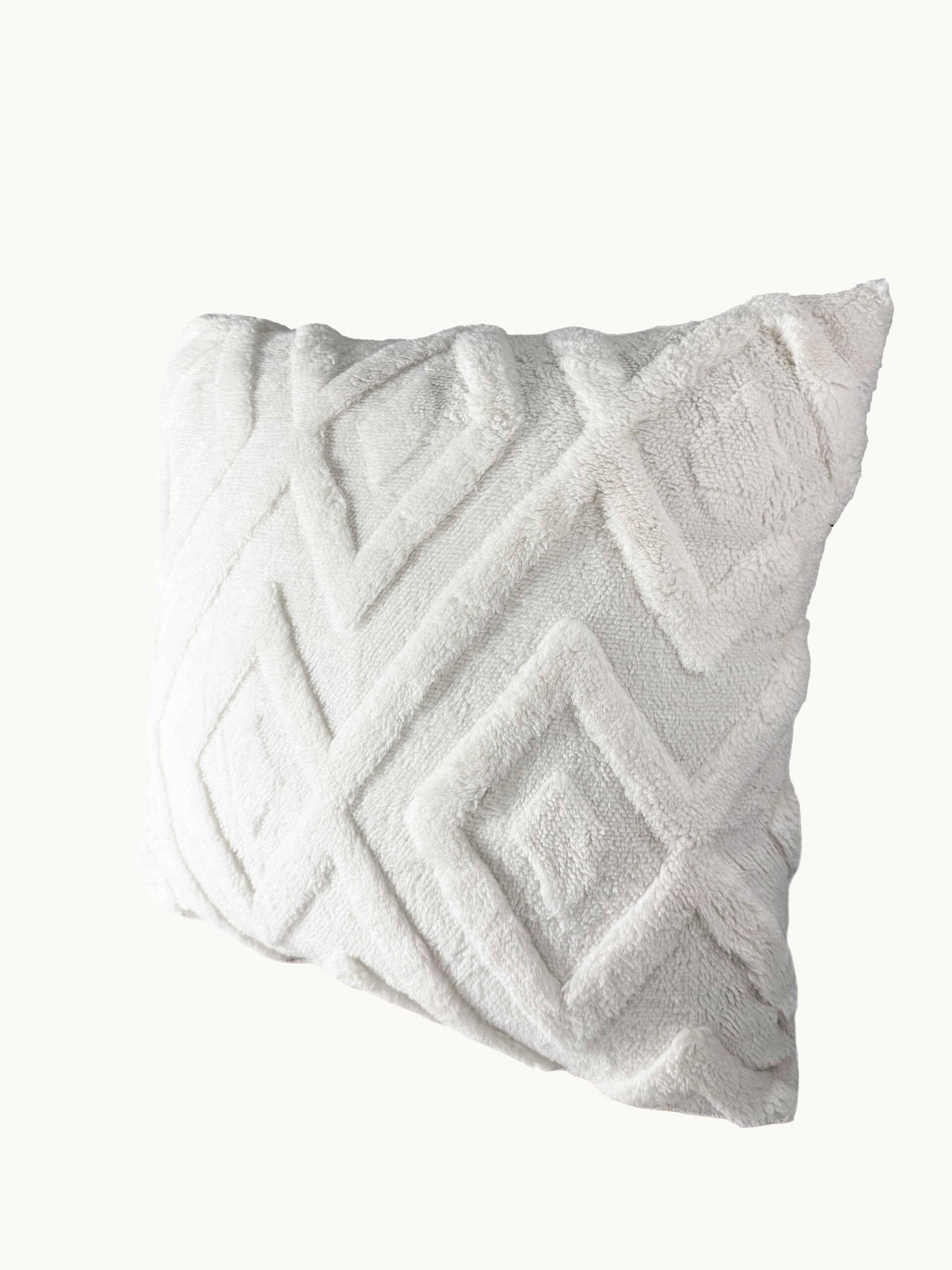 COJÍN DECORATIVO BLANCO CREMA TEXTURIZADO 45X45CM - Image 3