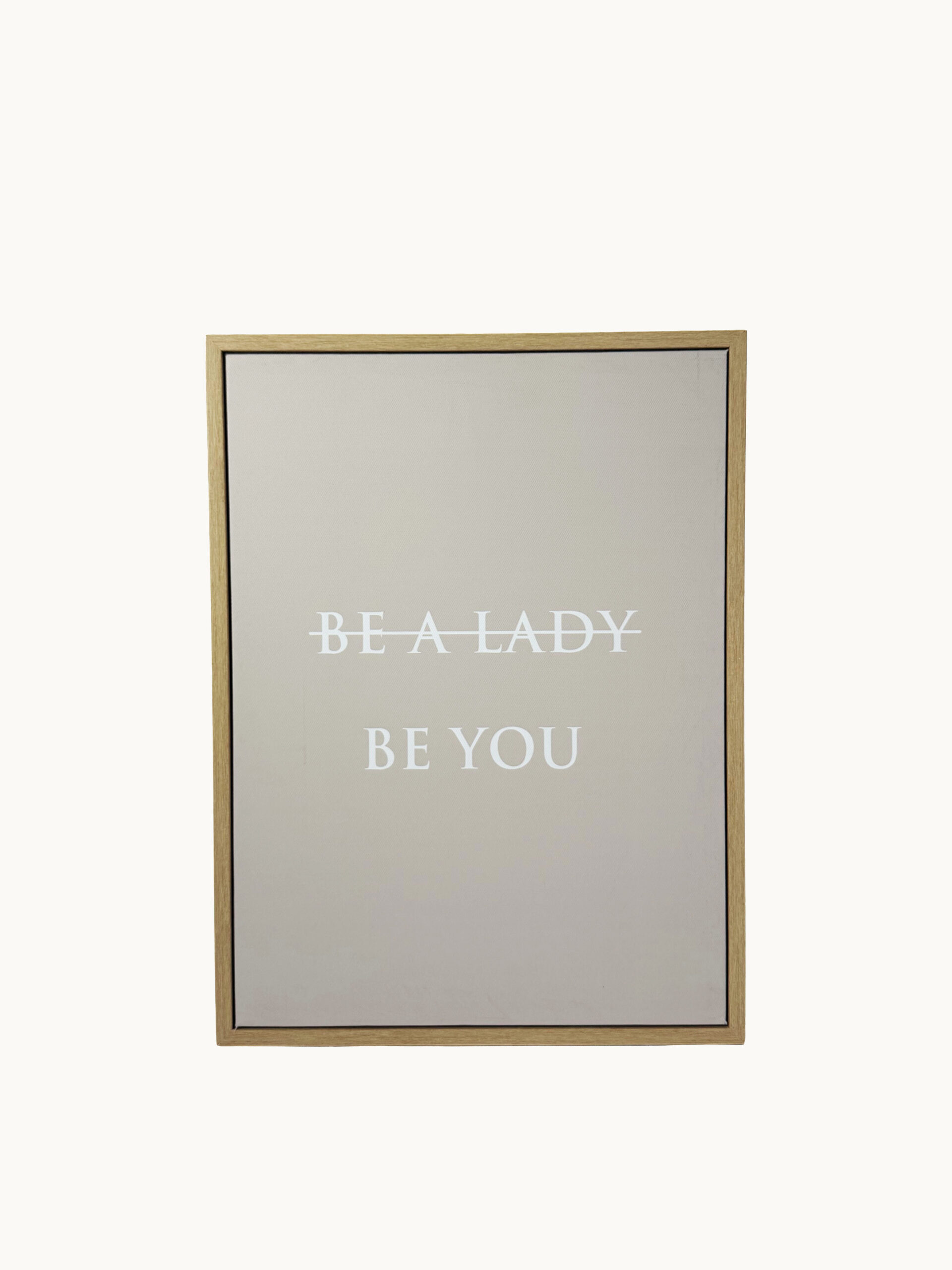 CUADRO DECORATIVO EN LIENZO - TIPOGRAFÍA FRASE MOTIVACIONAL BE YOU 30X40 CM