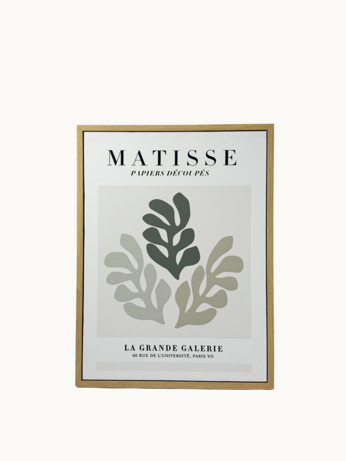 CUADRO DECORATIVO EN LIENZO - ESTILO HENRI MATISSE PAPIERS DECOUPES 30X40 CM