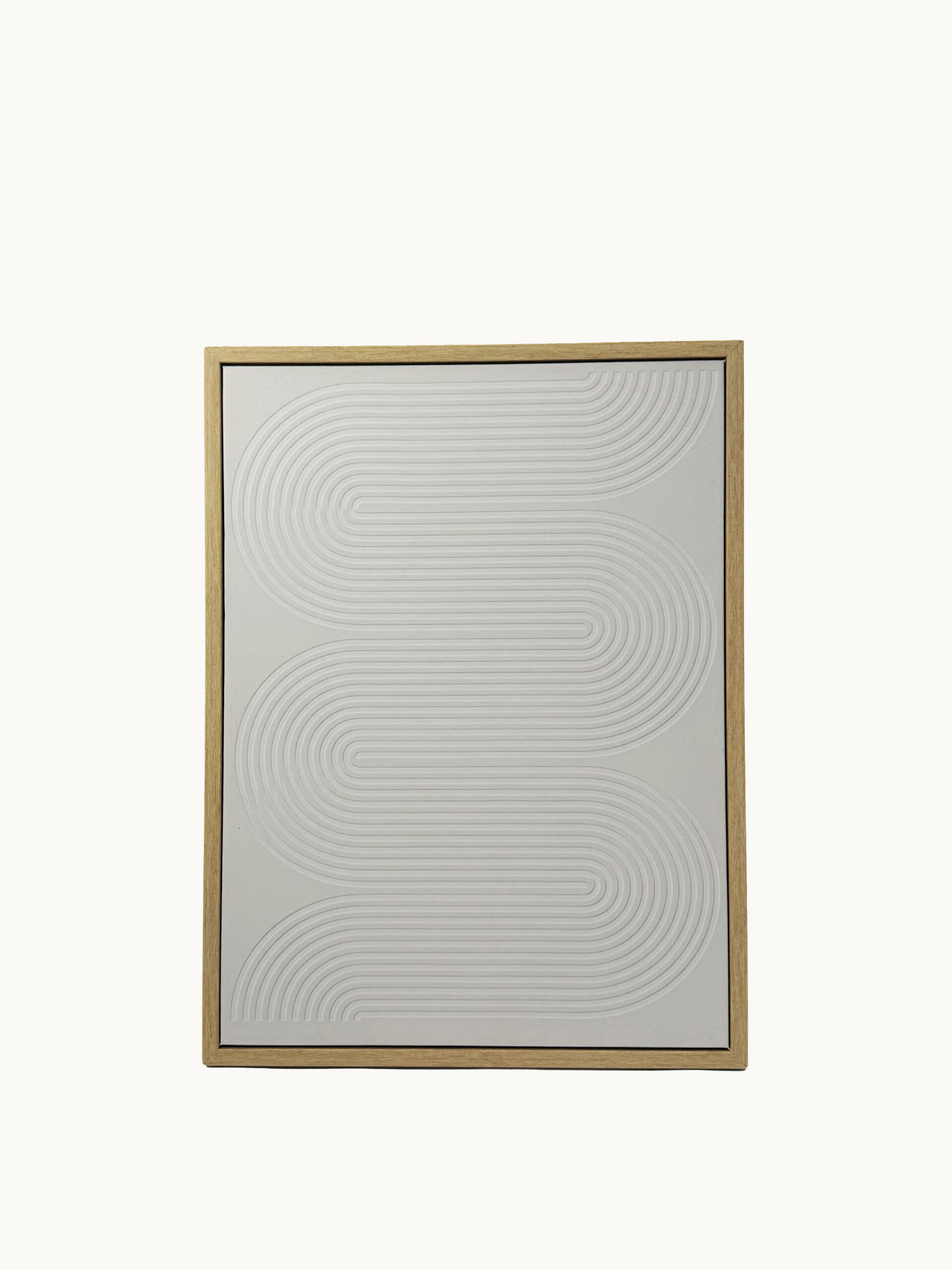CUADRO DECORATIVO EN LIENZO - TEXTURA DE LÍNEAS CURVAS INFINITAS GRIS 30X40 CM