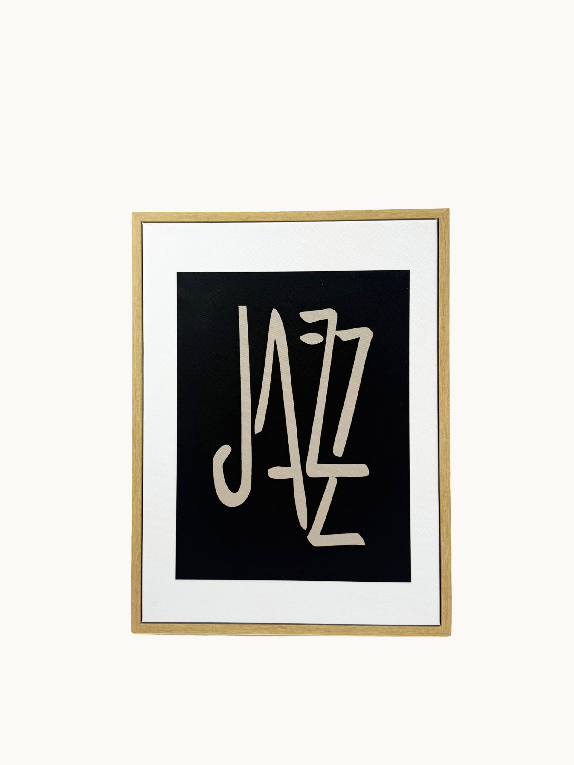 CUADRO DECORATIVO EN LIENZO - TIPOGRAFÍA PALABRA JAZZ ARTE ABSTRACTO 30X40 CM