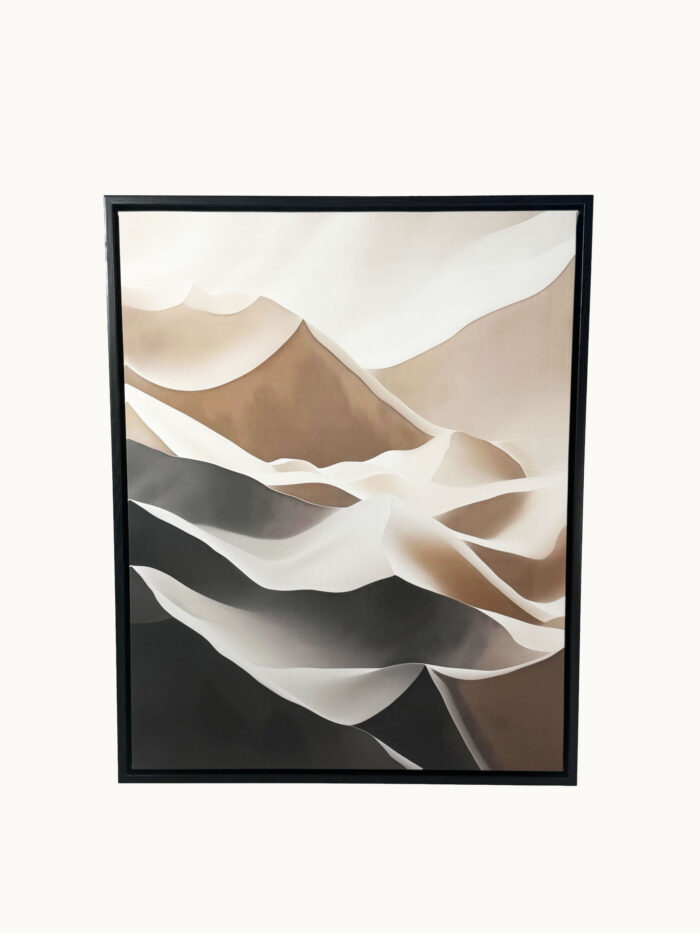 CUADRO DECORATIVO EN LIENZO - PAISAJE DE MONTAÑAS MINIMALISTA 40X50 CM
