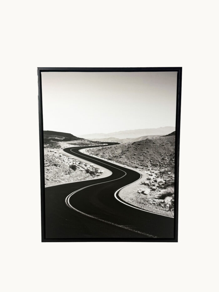 CUADRO DECORATIVO EN LIENZO - CARRETERA EN BLANCO Y NEGRO PAISAJE 40X50 CM