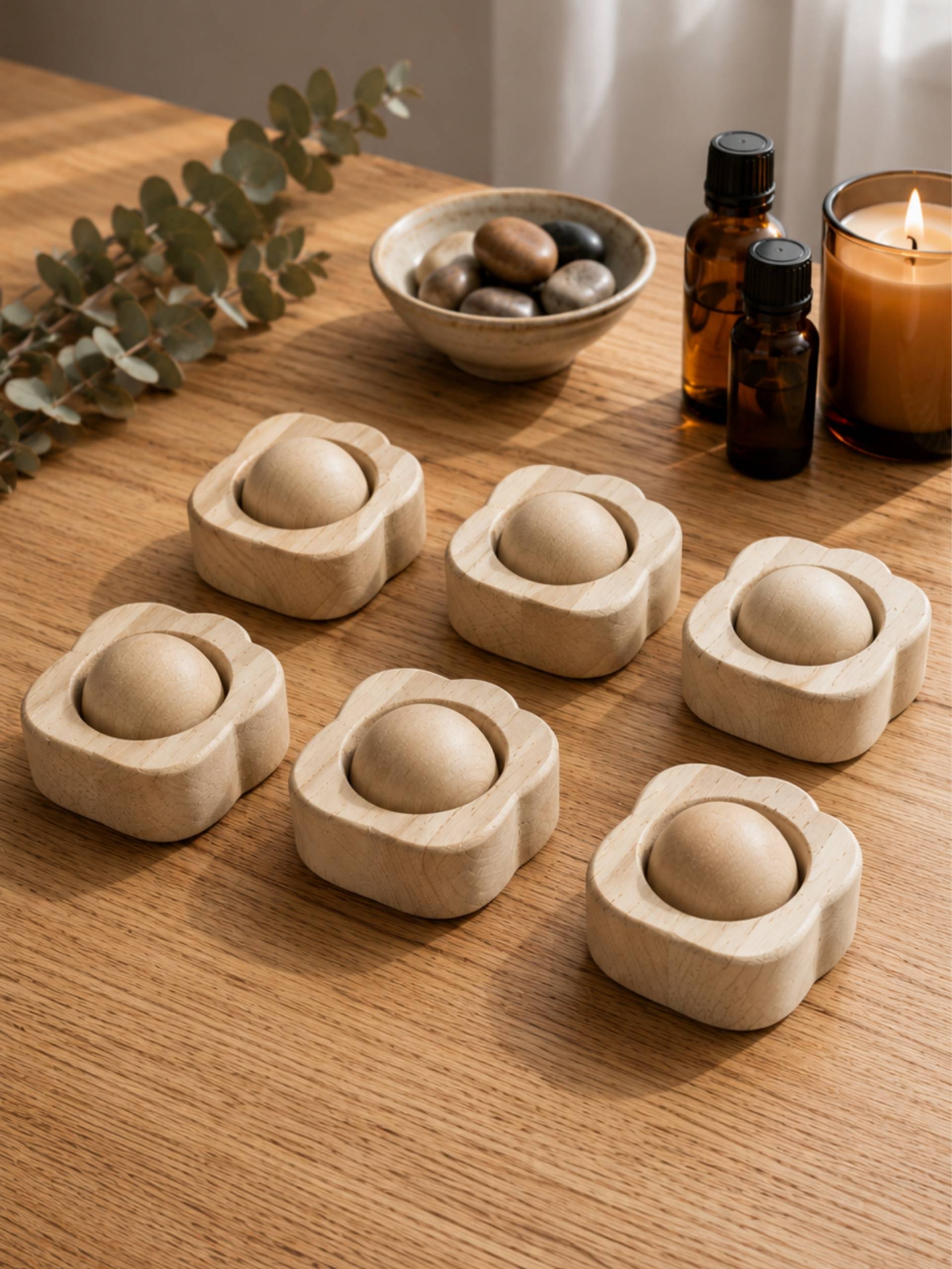 DIFUSOR DE AROMA DE MADERA PARA AROMATERAPIA - MADERA CLARA HUELLA