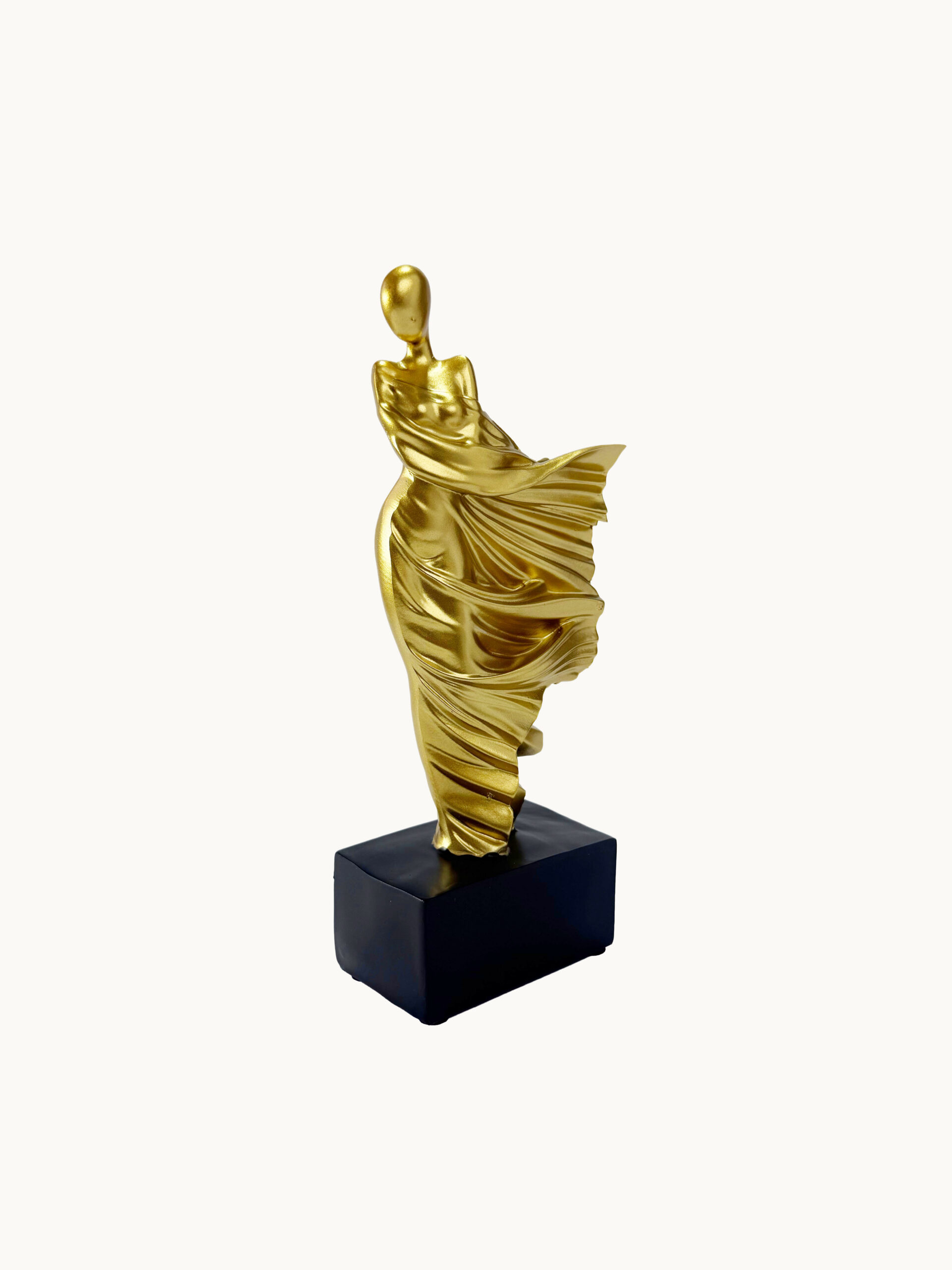 FIGURA DECORATIVA ESCULTURAL DORADA - Image 2