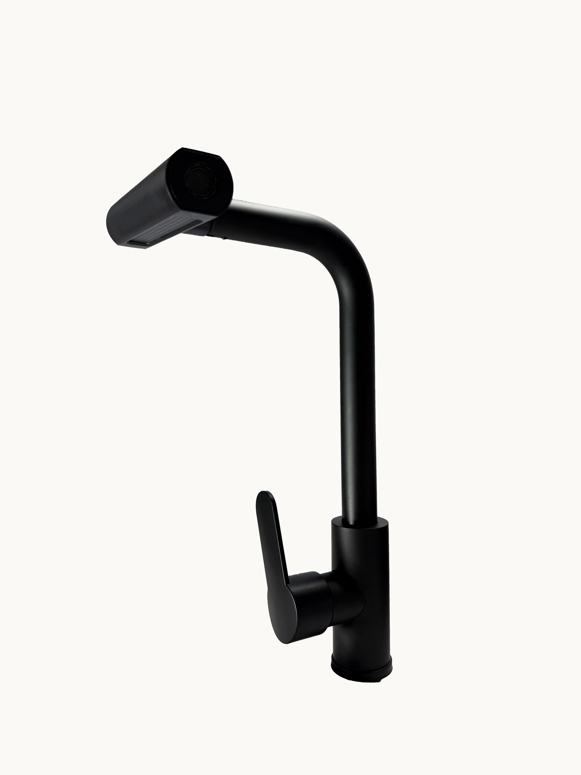 LLAVE DE LAVAPLATOS EXTENSIBLE NEGRO MATE CON MODO LLUVIA Y CASCADA - Image 3