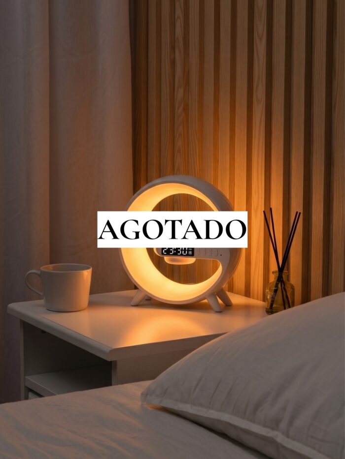 LAMPARA INTELIGENTE MULTIFUNCIÓN CON ALTAVOZ, RELOJ Y CARGA INALÁMBRICA