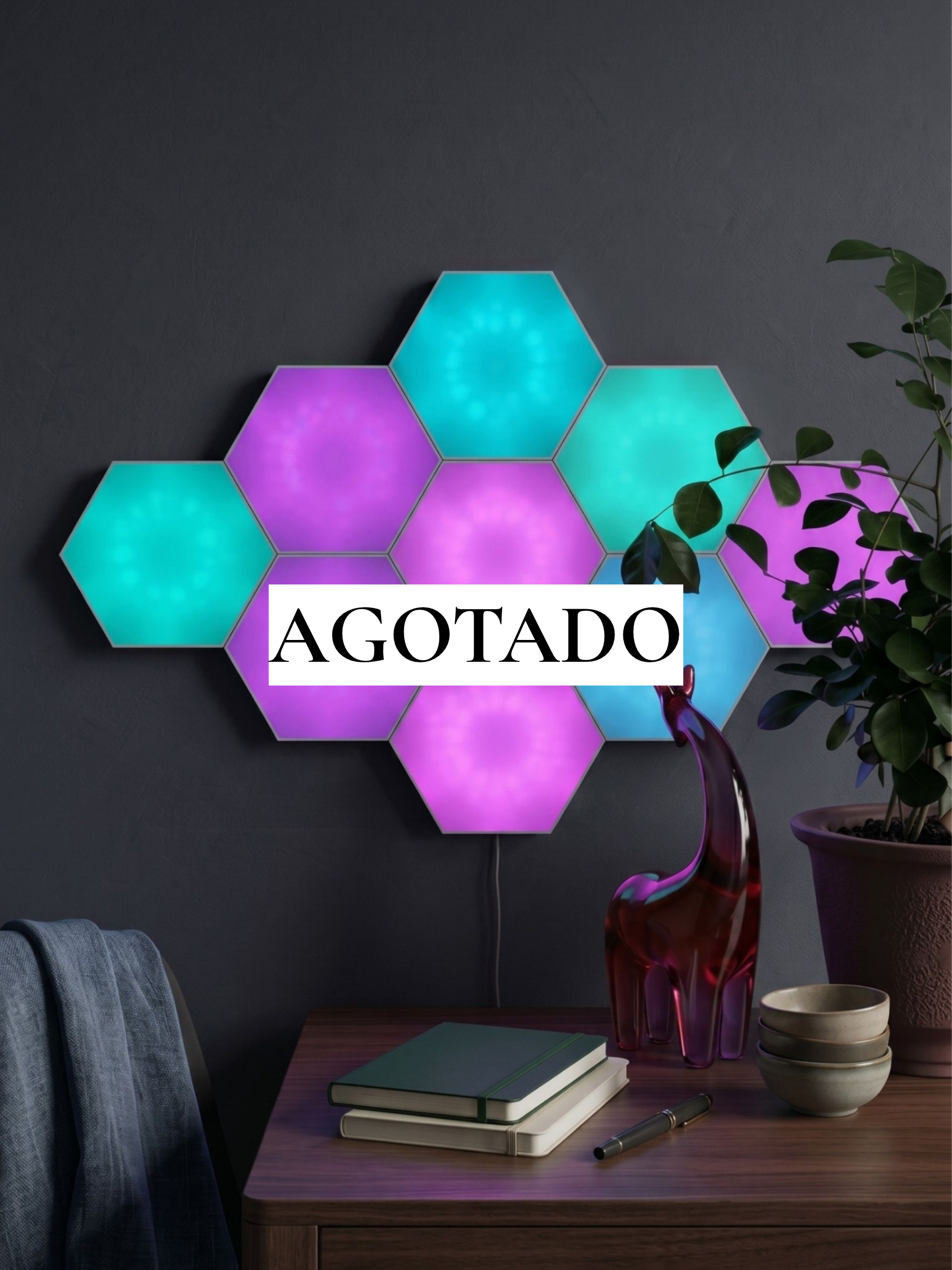 LUCES LED HEXAGONALES MODULARES TÁCTILES RGB DECORATIVAS
