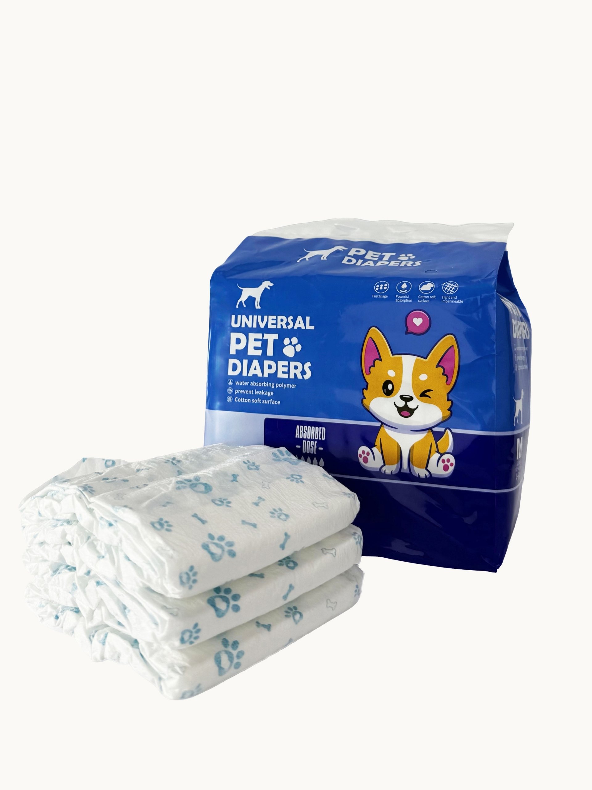 PAÑALES DESECHABLES PREMIUM PARA PERROS MACHOS TALLA M - Image 2