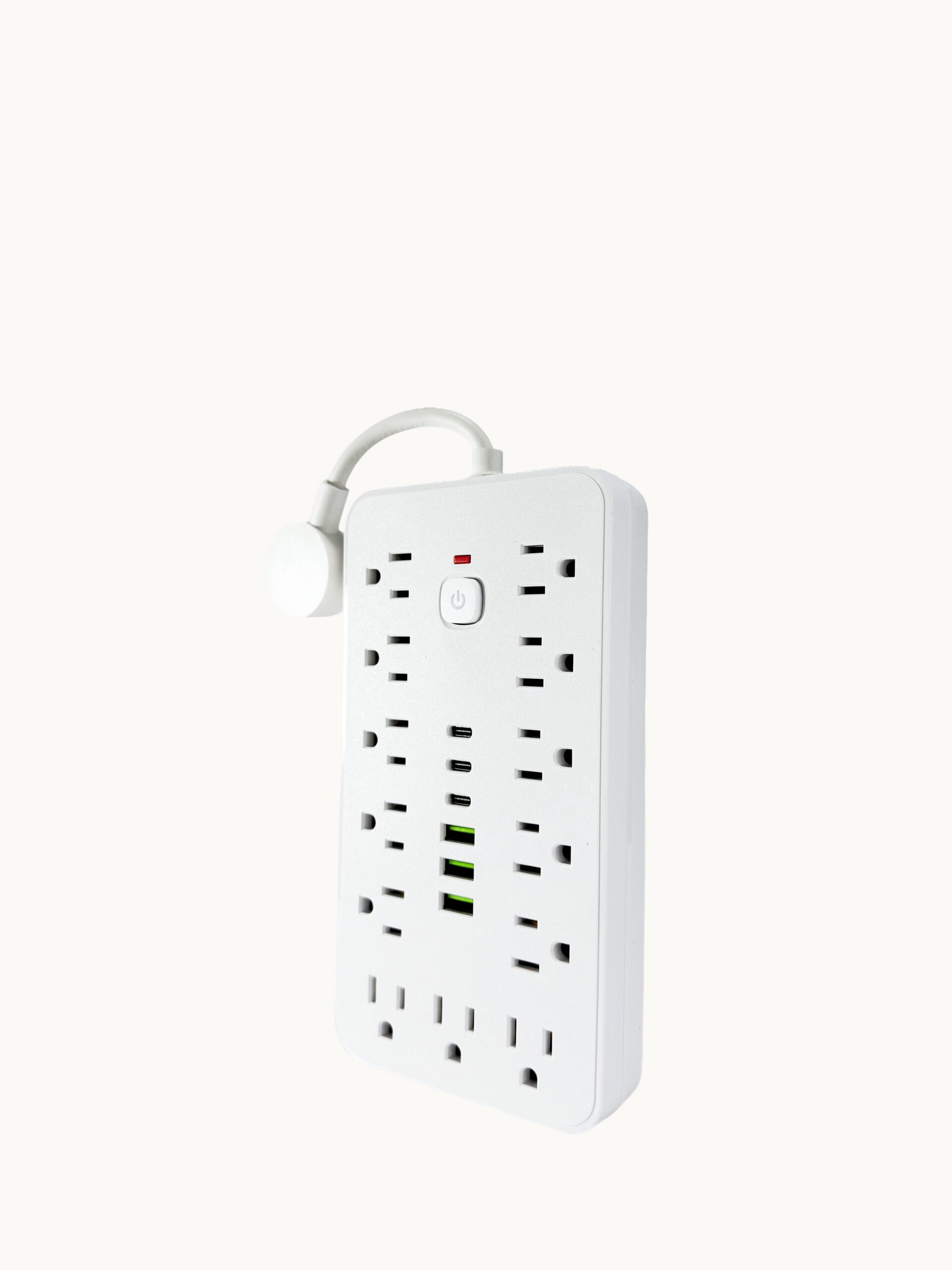 REGLETA MULTITOMA COLOR BLANCO CON PUERTOS USB Y PROTECCIÓN ANTI SOBRECARGA - Image 3
