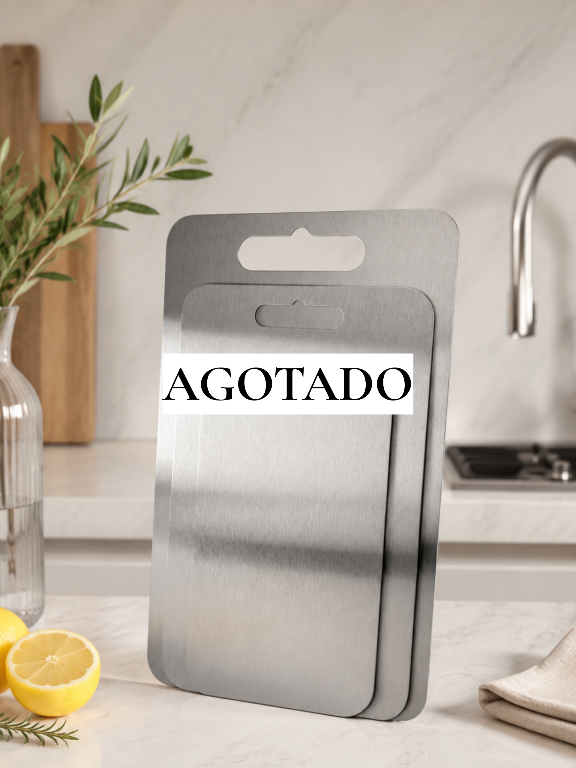 SET DE TABLAS DE PICAR DE ACERO INOXIDABLE 304