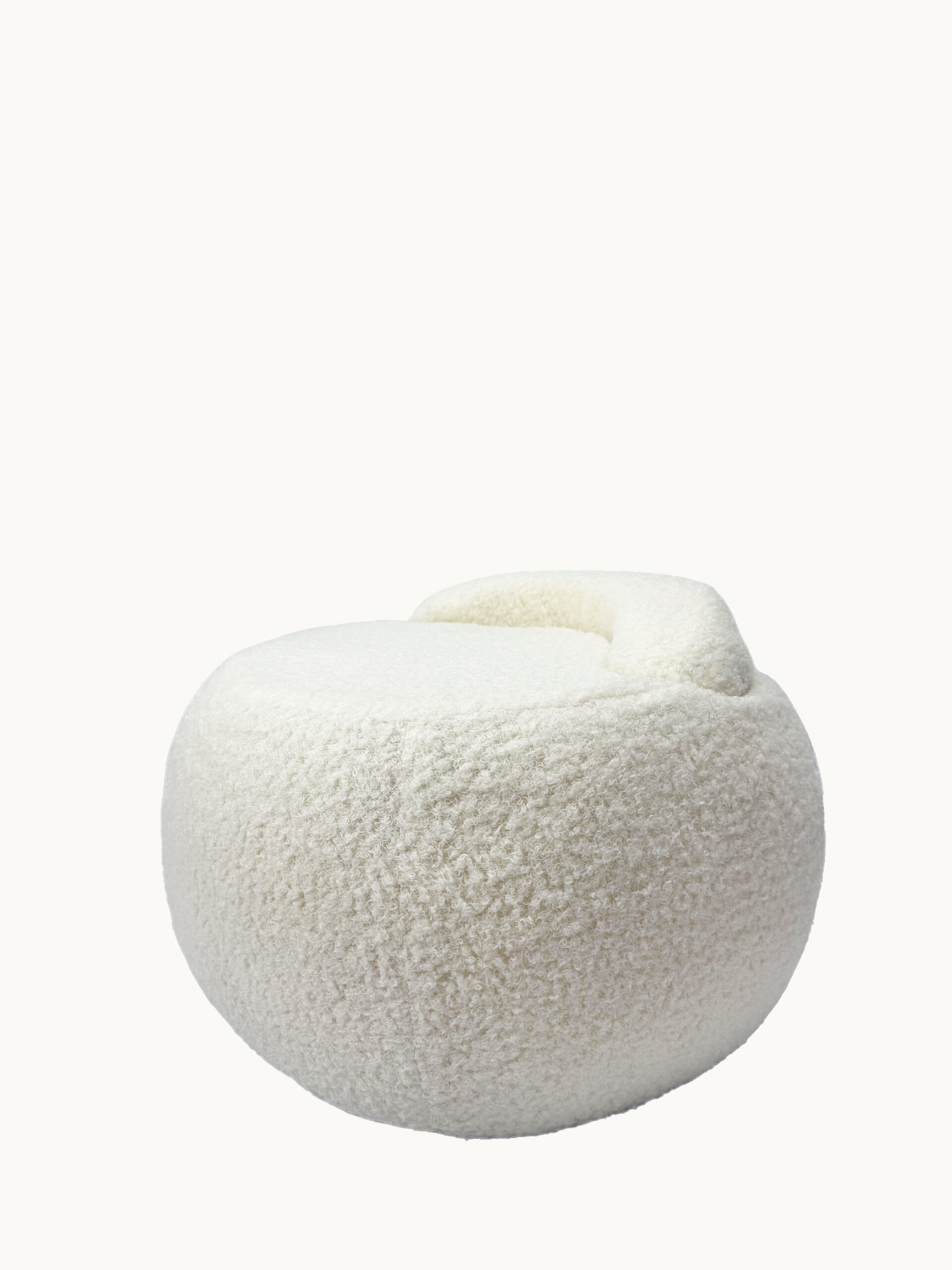 TABURETE REDONDO PARA NIÑOS ACOLCHADO EN SHERPA - Image 3