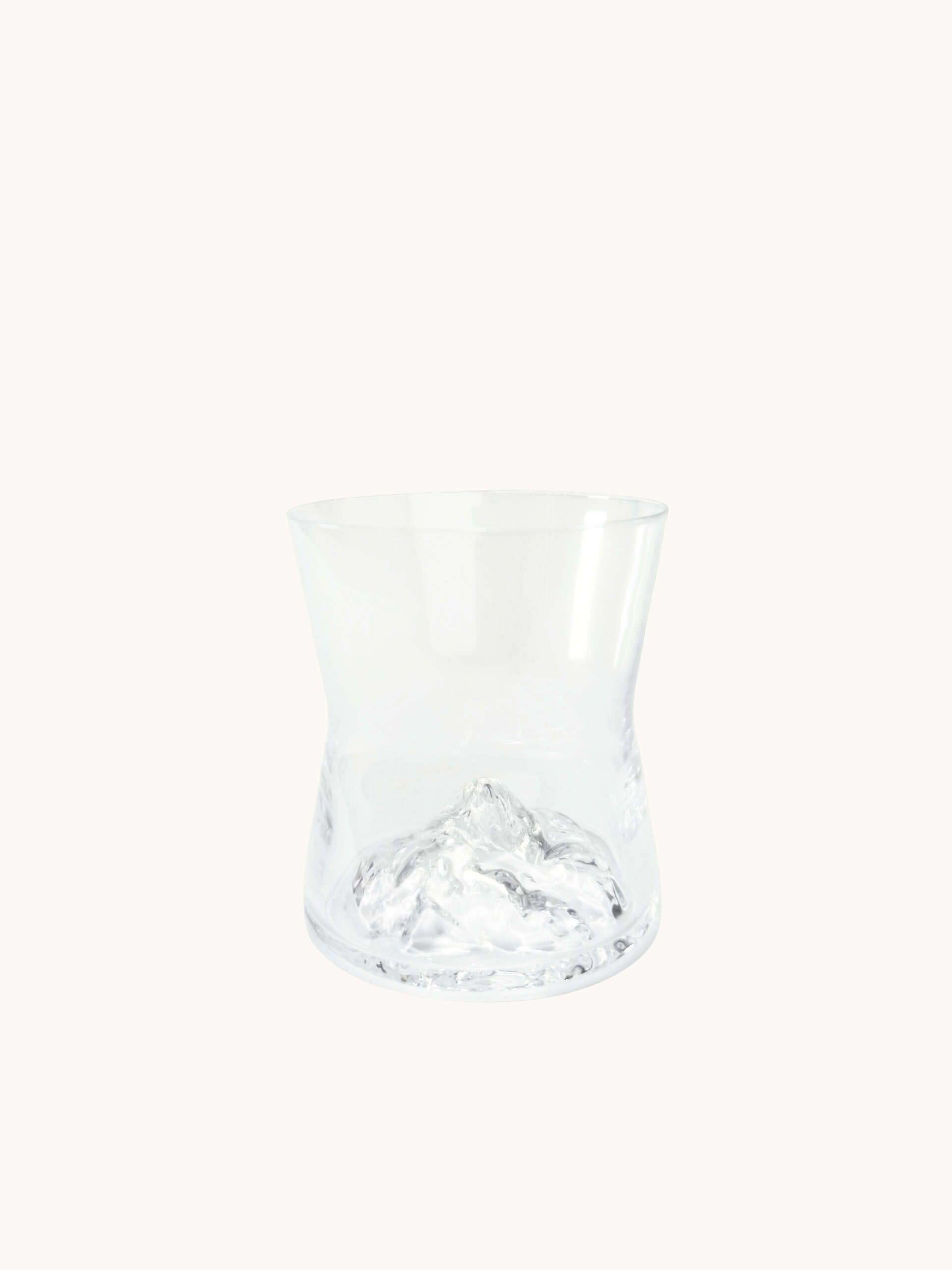 VASO DE VIDRIO DECORATIVO CON BASE TEXTURIZADA TIPO MONTAÑA 260ml - Image 3