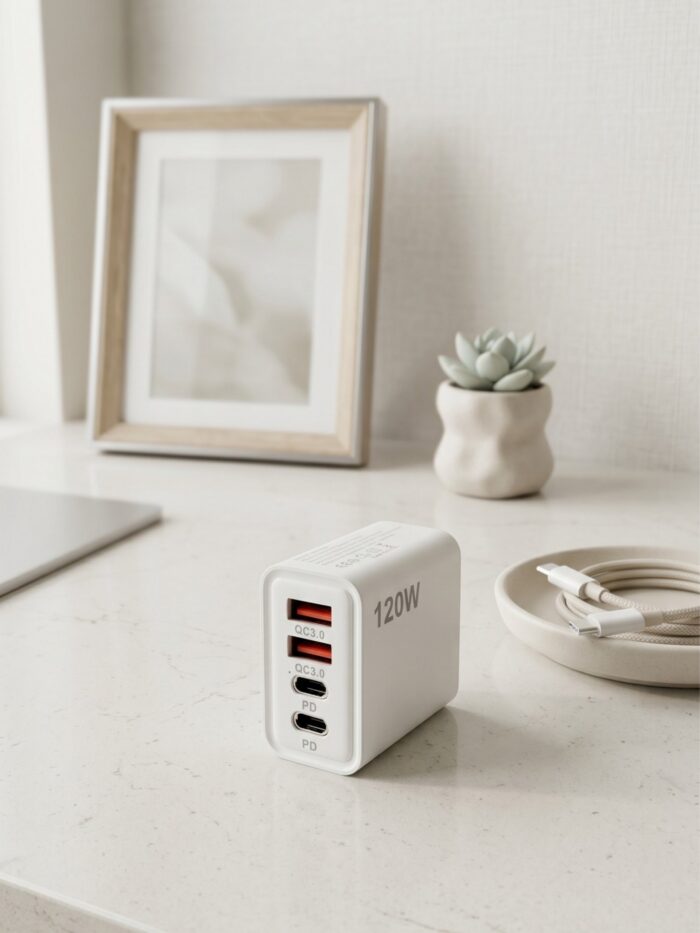 CABEZAL DE CARGA 120W UNIVERSAL 4 EN 1 - CARGA RÁPIDA