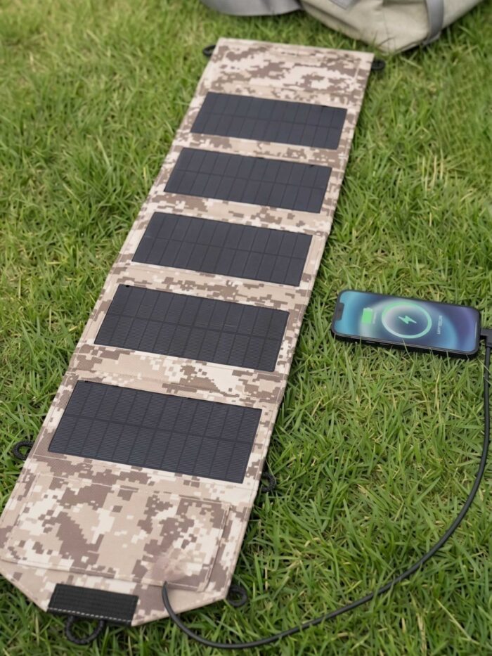 CARGADOR SOLAR PLEGABLE 12W
