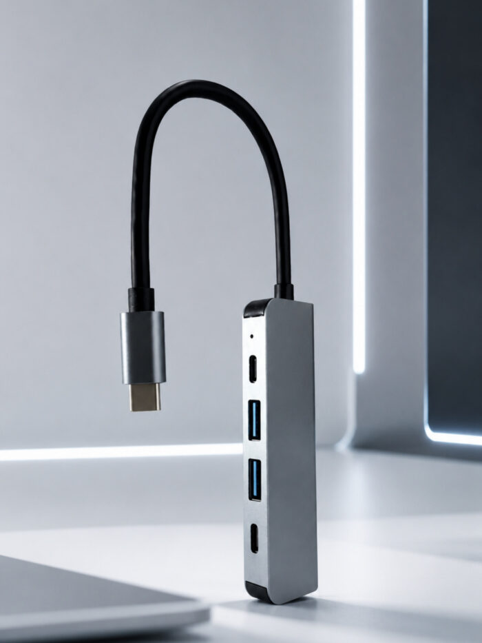HUB USB-C MULTIPUERTOS 5 EN 1 CON HDMI 4K