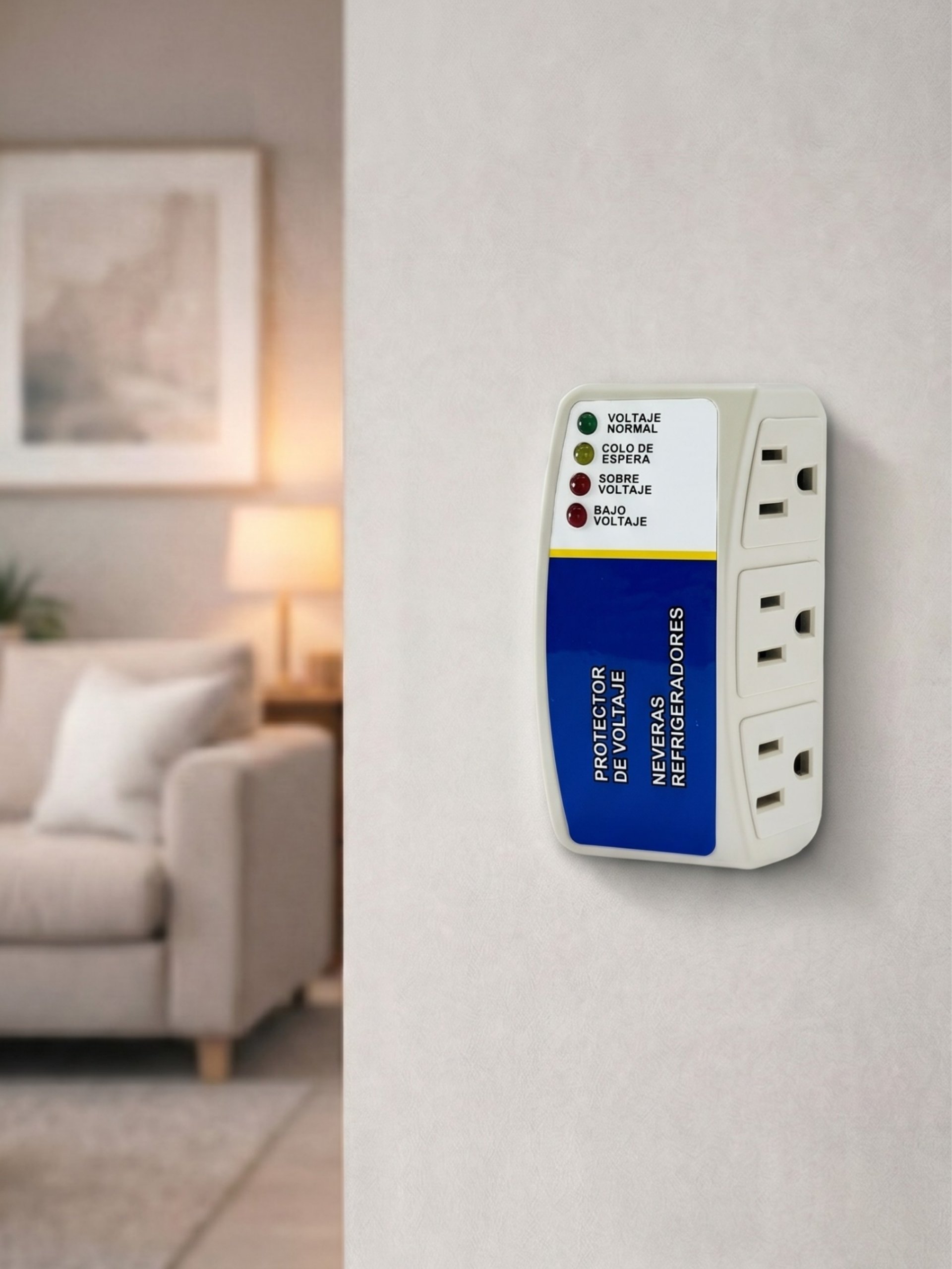 PROTECTOR DE VOLTAJE TRIPLE MULTIUSOS 110V