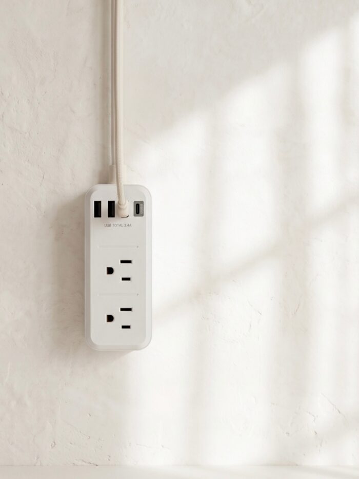 REGLETA MULTITOMA GIRATORIA CON PUERTOS USB