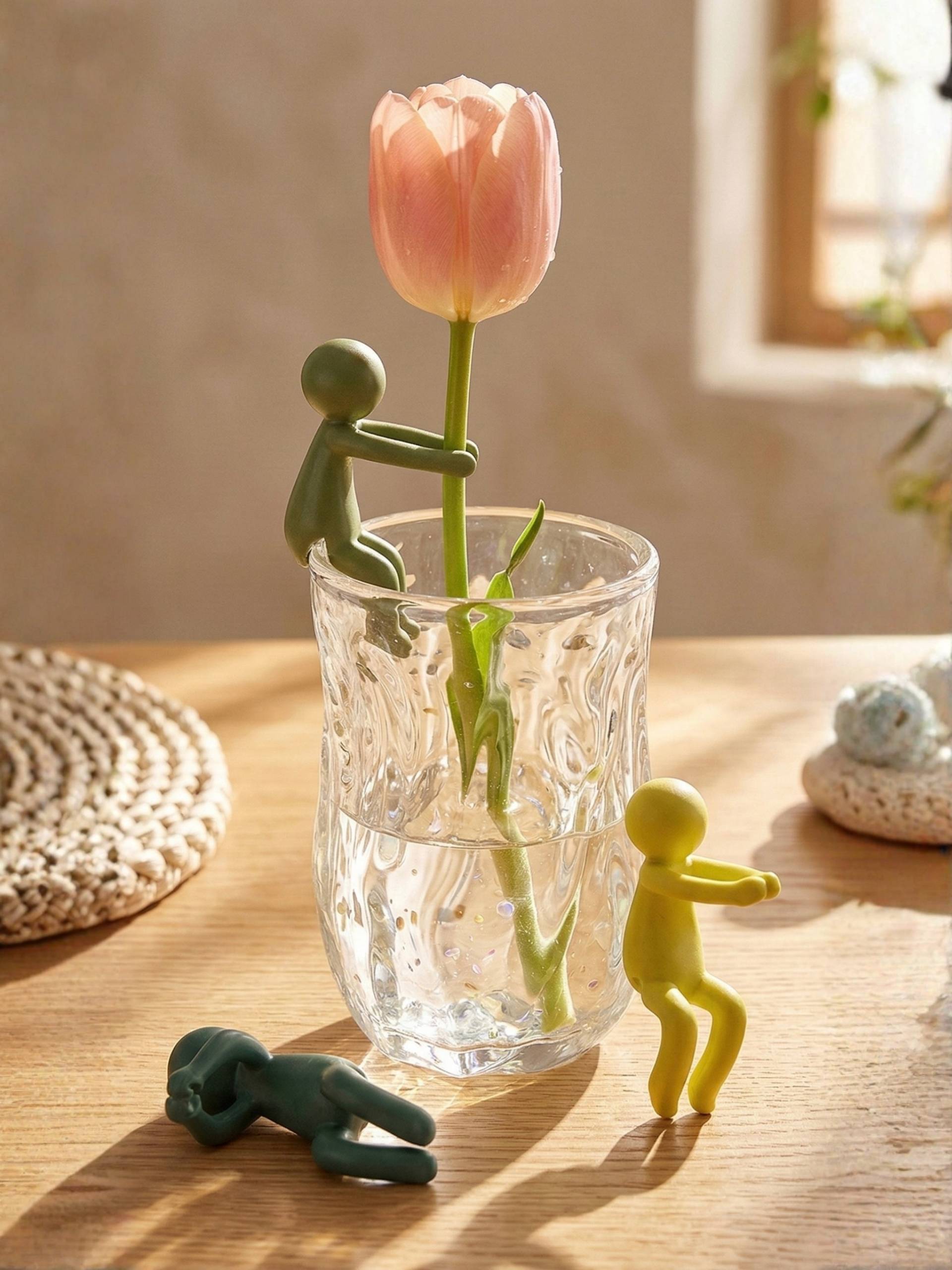SOPORTE DECORATIVO PARA PLANTAS HIDROPÓNICAS TIPO MUÑECO (SET DE 3)